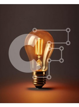 Intra Συλλεκτικό Ξύλινο Παζλ Plywood  4mm - Ζεστή και νοσταλγική vintage λάμπα φωτός σε σκοτεινό φόντο Σε Ξύλινο Κουτί - Διαστάσεις Puzzle: 10x10 cm – 25 κομμάτια