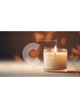 Intra Συλλεκτικό Ξύλινο Παζλ Plywood  4mm - Μονό αναμμένο κερί σε άδειο τραπέζι Σε Ξύλινο Κουτί - Διαστάσεις Puzzle: 10x10 cm – 25 κομμάτια