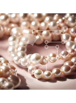 Σετ των 2 Intra Συλλεκτικό Ξύλινο Παζλ Plywood  4mm - Εκπληκτική θέα από μαργαριτάρια σε λευκό φόντο Σε Ξύλινο Κουτί - Διαστάσεις: 10x10 cm – 25 κομμάτια