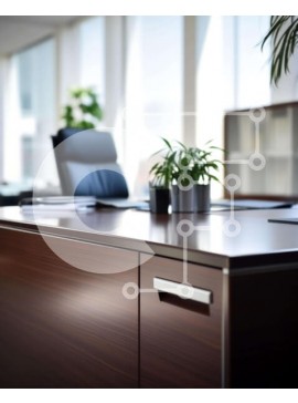 Intra Συλλεκτικό Ξύλινο Παζλ Plywood  4mm - Γραφείο με βιβλία, χαρτιά και φυτά Σε Ξύλινο Κουτί - Διαστάσεις Puzzle: 10x10 cm – 25 κομμάτια