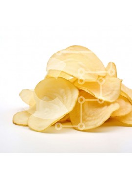 Σετ των 2 Intra Συλλεκτικό Ξύλινο Παζλ Plywood  4mm - Σωρός από πατατάκια σε άσπρο φόντο Σε Ξύλινο Κουτί - Διαστάσεις: 10x10 cm – 25 κομμάτια