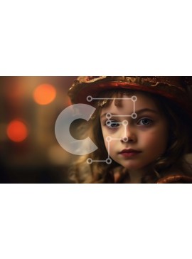 Intra Συλλεκτικό Ξύλινο Παζλ Plywood  4mm - Όμορφο πορτρέτο ενός νεαρού κοριτσιού με ένα φανταχτερό καπέλο Σε Ξύλινο Κουτί - Διαστάσεις Puzzle: 10x10 cm – 25 κομμάτια