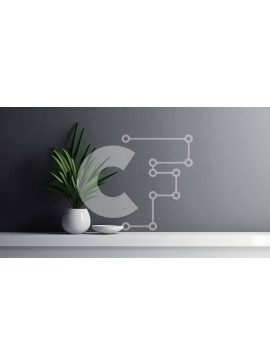 Intra Συλλεκτικό Ξύλινο Παζλ Plywood  4mm - Λευκό βάζο με πράσινο φυτό στο ράφι Σε Ξύλινο Κουτί - Διαστάσεις Puzzle: 10x10 cm – 25 κομμάτια