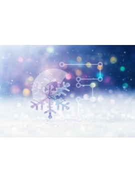 Intra Συλλεκτικό Ξύλινο Παζλ Plywood  4mm - Κομψά και εορταστικά φώτα Bokeh Snowflake Σε Ξύλινο Κουτί - Διαστάσεις Puzzle: 10x10 cm – 25 κομμάτια