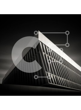 Intra Συλλεκτικό Ξύλινο Παζλ Plywood  4mm - Μοντέρνο αρχιτεκτονικό κτήριο σε μαύρο και άσπρο Σε Ξύλινο Κουτί - Διαστάσεις Puzzle: 10x10 cm – 25 κομμάτια