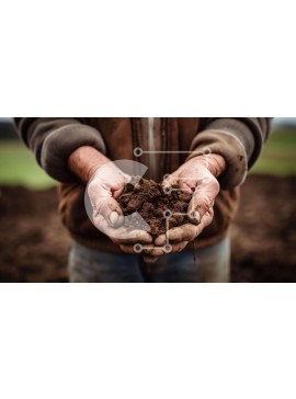 Intra Συλλεκτικό Ξύλινο Παζλ Plywood  4mm - Άνθρωπος που καλλιεργεί χώμα σε κήπο ή αγρόκτημα Σε Ξύλινο Κουτί - Διαστάσεις: 10x10 cm – 25 κομμάτια