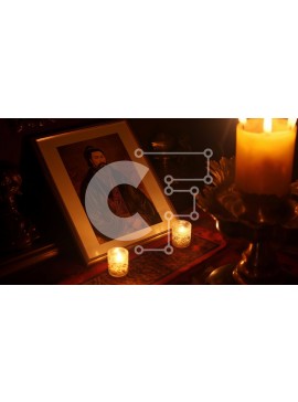 Intra Συλλεκτικό Ξύλινο Παζλ Plywood  4mm - Πλαισιωμένο πορτρέτο ενός ηλικιωμένου άνδρα σε ένα γαλήνιο περιβάλλον Σε Ξύλινο Κουτί - Διαστάσεις Puzzle: 10x10 cm – 25 κομμάτια