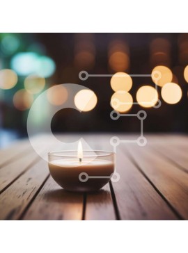 Intra Συλλεκτικό Ξύλινο Παζλ Plywood  4mm - Αναμμένο κερί σε ξύλινο τραπέζι Σε Ξύλινο Κουτί - Διαστάσεις Puzzle: 10x10 cm – 25 κομμάτια