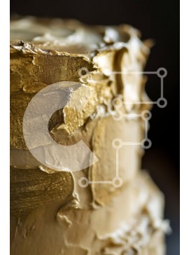 Σετ των 2 Intra Συλλεκτικό Ξύλινο Παζλ Plywood  4mm - Gold Frosted Τριώροφη Τούρτα για Ειδικές Περιστάσεις Σε Ξύλινο Κουτί - Διαστάσεις: 10x10 cm – 25 κομμάτια