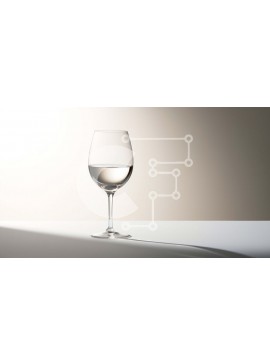 Σετ των 2 Intra Συλλεκτικό Ξύλινο Παζλ Plywood  4mm - Κομψό λευκό ποτήρι κρασιού σε μινιμαλιστικό τραπέζι Σε Ξύλινο Κουτί - Διαστάσεις: 10x10 cm – 25 κομμάτια