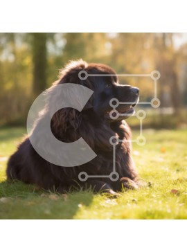 Intra Συλλεκτικό Ξύλινο Παζλ Plywood  4mm - Ζωντανή εικόνα ενός μαύρου σκύλου σε ένα πάρκο Σε Ξύλινο Κουτί - Διαστάσεις: 10x10 cm – 25 κομμάτια