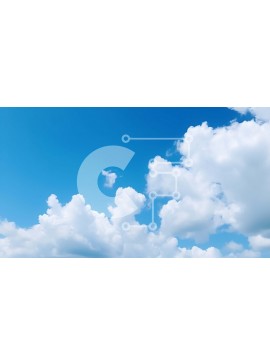 Intra Συλλεκτικό Ξύλινο Παζλ Plywood  4mm - Καταγάλανος ουρανός με αφράτα λευκά σύννεφα Σε Ξύλινο Κουτί - Διαστάσεις: 10x10 cm – 25 κομμάτια