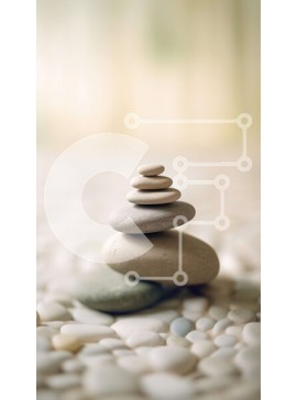 Σετ των 2 Intra Συλλεκτικό Ξύλινο Παζλ Plywood  4mm - Όμορφη φωτογραφία φύσης στοίβας από βότσαλα σε πέτρινο πάτωμα Σε Ξύλινο Κουτί - Διαστάσεις: 10x10 cm – 25 κομμάτια