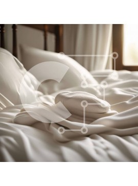 Intra Συλλεκτικό Ξύλινο Παζλ Plywood  4mm - Κομψή εσωτερική φωτογραφία ενός λευκού καπέλου σε ένα τραγανό κρεβάτι Σε Ξύλινο Κουτί - Διαστάσεις Puzzle: 10x10 cm – 25 κομμάτια