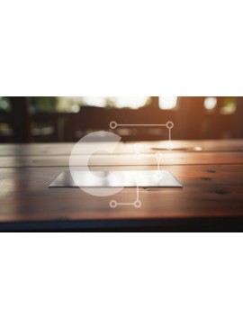 Σετ των 2 Intra Συλλεκτικό Ξύλινο Παζλ Plywood  4mm - Άδειο tablet σε ξύλινο τραπέζι με ασημικά Σε Ξύλινο Κουτί - Διαστάσεις: 10x10 cm – 25 κομμάτια