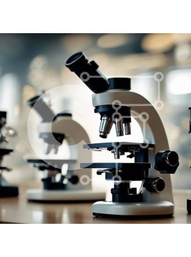 Intra Συλλεκτικό Ξύλινο Παζλ Plywood  4mm - Μικροσκόπια σε ξύλινο τραπέζι σε εργαστήριο επιστήμης ή εκπαιδευτικό περιβάλλον Σε Ξύλινο Κουτί - Διαστάσεις Puzzle: 10x10 cm – 25 κομμάτια