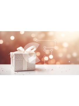 Intra Συλλεκτικό Ξύλινο Παζλ Plywood  4mm - Κομψό λευκό κουτί δώρου με φώτα Bokeh Σε Ξύλινο Κουτί - Διαστάσεις Puzzle: 10x10 cm – 25 κομμάτια