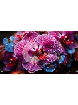 Intra Συλλεκτικό Ξύλινο Παζλ Plywood  4mm - Όμορφη κοντινή φωτογραφία ενός λουλουδιού με σταγονίδια νερού Σε Ξύλινο Κουτί - Διαστάσεις: 10x10 cm – 25 κομμάτια