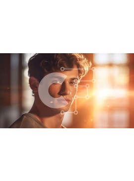 Intra Συλλεκτικό Ξύλινο Παζλ Plywood  4mm - Πορτρέτο ενός σοβαρού νεαρού άνδρα με σπαστά καστανά μαλλιά Σε Ξύλινο Κουτί - Διαστάσεις Puzzle: 10x10 cm – 25 κομμάτια