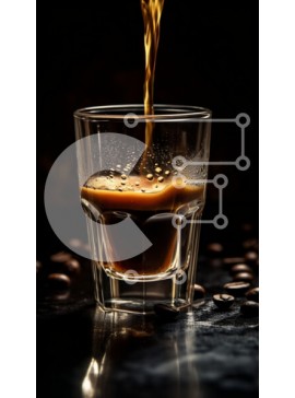 Intra Συλλεκτικό Ξύλινο Παζλ Plywood  4mm - Όμορφη εικόνα του εσπρέσο με αφρό και κόκκους καφέ Σε Ξύλινο Κουτί - Διαστάσεις: 10x10 cm – 25 κομμάτια