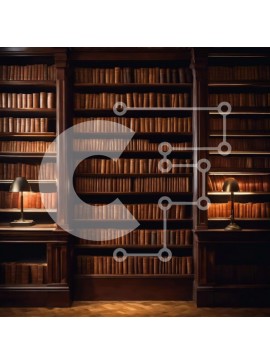 Intra Συλλεκτικό Ξύλινο Παζλ Plywood  4mm - Βιβλιοθήκη με σειρές από ράφια και λάμπες Σε Ξύλινο Κουτί - Διαστάσεις Puzzle: 10x10 cm – 25 κομμάτια