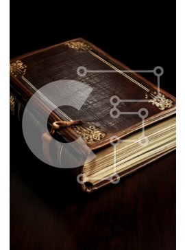 Intra Συλλεκτικό Ξύλινο Παζλ Plywood  4mm - Vintage εικόνα ενός παλιού, πολυφορεμένου δερματόδετου βιβλίου Σε Ξύλινο Κουτί - Διαστάσεις: 10x10 cm – 25 κομμάτια