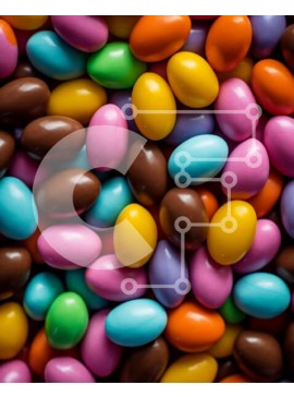 Σετ των 2 Intra Συλλεκτικό Ξύλινο Παζλ Plywood  4mm - Πολύχρωμα ζαχαρωτά σε διάφορα σχήματα και μεγέθη Σε Ξύλινο Κουτί - Διαστάσεις: 10x10 cm – 25 κομμάτια