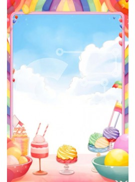 Σετ των 2 Intra Συλλεκτικό Ξύλινο Παζλ Plywood  4mm - Πολύχρωμα επιδόρπια και μπαλόνια ουράνιου τόξου Σε Ξύλινο Κουτί - Διαστάσεις: 10x10 cm – 25 κομμάτια