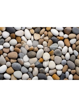 Intra Συλλεκτικό Ξύλινο Παζλ Plywood  4mm - Πολύχρωμα βότσαλα και πέτρες για διακόσμηση Σε Ξύλινο Κουτί - Διαστάσεις: 10x10 cm – 25 κομμάτια