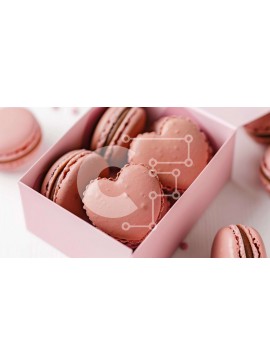 Σετ των 2 Intra Συλλεκτικό Ξύλινο Παζλ Plywood  4mm - Αμυγδαλωτά σε σχήμα καρδιάς σε ροζ κουτί για την ημέρα του Αγίου Βαλεντίνου Σε Ξύλινο Κουτί - Διαστάσεις: 10x10 cm – 25 κομμάτια