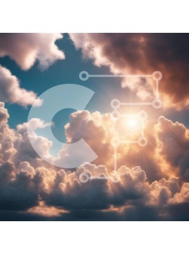 Intra Συλλεκτικό Ξύλινο Παζλ Plywood  4mm - Συννεφιασμένος ουρανός με ήλιο που λάμπει Σε Ξύλινο Κουτί - Διαστάσεις Puzzle: 10x10 cm – 25 κομμάτια