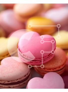 Σετ των 2 Intra Συλλεκτικό Ξύλινο Παζλ Plywood  4mm - Πολύχρωμα μακαρόνια καρδιών στοιβαγμένα μαζί Σε Ξύλινο Κουτί - Διαστάσεις: 10x10 cm – 25 κομμάτια