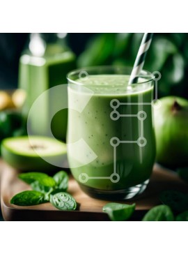 Σετ των 2 Intra Συλλεκτικό Ξύλινο Παζλ Plywood  4mm - Δροσιστικό πράσινο Smoothie με σπανάκι, αβοκάντο και χυμό λάιμ Σε Ξύλινο Κουτί - Διαστάσεις: 10x10 cm – 25 κομμάτια