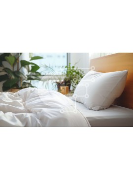 Intra Συλλεκτικό Ξύλινο Παζλ Plywood  4mm - Λευκό κρεβάτι με αναπαυτικό και μαξιλάρια Σε Ξύλινο Κουτί - Διαστάσεις Puzzle: 10x10 cm – 25 κομμάτια