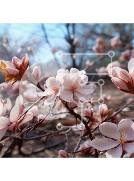 Intra Συλλεκτικό Ξύλινο Παζλ Plywood  4mm - Όμορφη εικόνα μιας ανθισμένης κερασιάς σε πλήρη άνθιση Σε Ξύλινο Κουτί - Διαστάσεις: 10x10 cm – 25 κομμάτια