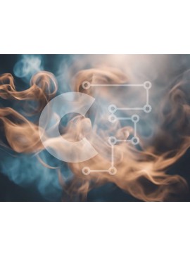 Intra Συλλεκτικό Ξύλινο Παζλ Plywood  4mm - Swirling Smoke σε μπλε και καφέ Σε Ξύλινο Κουτί - Διαστάσεις Puzzle: 10x10 cm – 25 κομμάτια