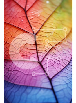 Σετ των 2 Intra Συλλεκτικό Ξύλινο Παζλ Plywood  4mm - Όμορφη εικόνα ενός πολύχρωμου φύλλου με σταγόνες βροχής Σε Ξύλινο Κουτί - Διαστάσεις: 10x10 cm – 25 κομμάτια