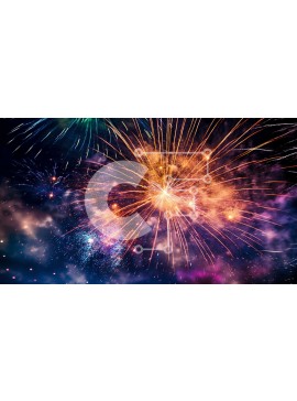 Intra Συλλεκτικό Ξύλινο Παζλ Plywood  4mm - Εκπληκτική εικόνα με πυροτεχνήματα και αστέρια στον νυχτερινό ουρανό Σε Ξύλινο Κουτί - Διαστάσεις Puzzle: 10x10 cm – 25 κομμάτια