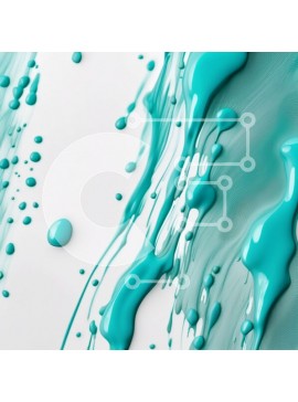 Intra Συλλεκτικό Ξύλινο Παζλ Plywood  4mm - Ζωντανή μπλε μπογιά Splatter κινηματογράφηση σε πρώτο πλάνο σε λευκό φόντο Σε Ξύλινο Κουτί - Διαστάσεις Puzzle: 10x10 cm – 25 κομμάτια