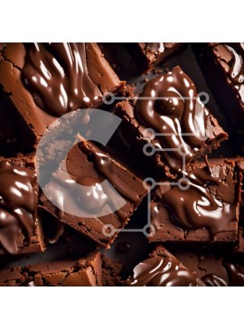 Σετ των 2 Intra Συλλεκτικό Ξύλινο Παζλ Plywood  4mm - Πεντανόστιμα μπράουνις σοκολάτας με σοκολάτα Σε Ξύλινο Κουτί - Διαστάσεις: 10x10 cm – 25 κομμάτια