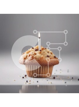 Σετ των 2 Intra Συλλεκτικό Ξύλινο Παζλ Plywood  4mm - Cupcake σοκολάτας με αναμμένο κερί Σε Ξύλινο Κουτί - Διαστάσεις: 10x10 cm – 25 κομμάτια