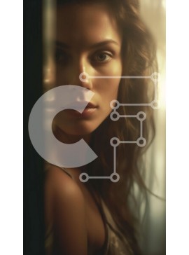 Intra Συλλεκτικό Ξύλινο Παζλ Plywood  4mm - Εκπληκτική εικόνα γυναίκας που απολαμβάνει τον ορίζοντα της πόλης στο ηλιοβασίλεμα Σε Ξύλινο Κουτί - Διαστάσεις Puzzle: 10x10 cm – 25 κομμάτια