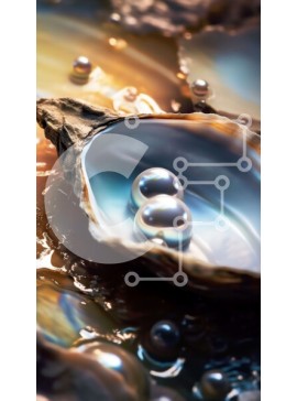 Σετ των 2 Intra Συλλεκτικό Ξύλινο Παζλ Plywood  4mm - Όμορφη εικόνα του κοχυλιού στρειδιών με μαργαριτάρια μέσα Σε Ξύλινο Κουτί - Διαστάσεις: 10x10 cm – 25 κομμάτια