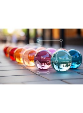 Intra Συλλεκτικό Ξύλινο Παζλ Plywood  4mm - Ζωντανή εικόνα των πολύχρωμων πασχαλινών αυγών στο πεζοδρόμιο Σε Ξύλινο Κουτί - Διαστάσεις Puzzle: 10x10 cm – 25 κομμάτια