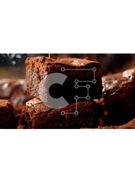 Σετ των 2 Intra Συλλεκτικό Ξύλινο Παζλ Plywood  4mm - Decadent Brownies σοκολάτας με πασπαλισμένη ζάχαρη άχνη Σε Ξύλινο Κουτί - Διαστάσεις: 10x10 cm – 25 κομμάτια