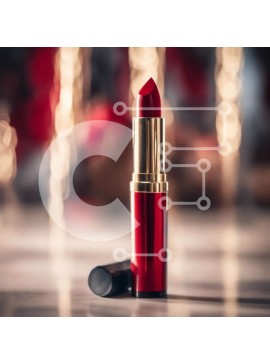 Σετ των 2 Intra Συλλεκτικό Ξύλινο Παζλ Plywood  4mm - Κόκκινο κραγιόν σε ένα τραπέζι Σε Ξύλινο Κουτί - Διαστάσεις: 10x10 cm – 25 κομμάτια