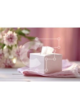 Intra Συλλεκτικό Ξύλινο Παζλ Plywood  4mm - Όμορφο κουτί χαρτιού και ροζ λουλούδια σε ένα περβάζι Σε Ξύλινο Κουτί - Διαστάσεις Puzzle: 10x10 cm – 25 κομμάτια