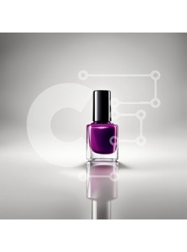 Σετ των 2 Intra Συλλεκτικό Ξύλινο Παζλ Plywood  4mm - Κομψό και μοντέρνο μωβ μπουκάλι βερνίκι νυχιών - Purple Reign Σε Ξύλινο Κουτί - Διαστάσεις: 10x10 cm – 25 κομμάτια