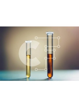 Intra Συλλεκτικό Ξύλινο Παζλ Plywood  4mm - Εργαστηριακά δοκιμαστικά σωληνάρια γεμάτα με καφέ και κίτρινα υγρά Σε Ξύλινο Κουτί - Διαστάσεις Puzzle: 10x10 cm – 25 κομμάτια