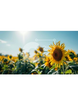 Intra Συλλεκτικό Ξύλινο Παζλ Plywood  4mm - Πεδίο με ηλιοτρόπια με λαμπερή ηλιοφάνεια Σε Ξύλινο Κουτί - Διαστάσεις: 10x10 cm – 25 κομμάτια